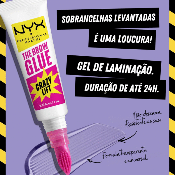 NYX Brow Glue Crazy Lift - Gel de Sobrancelha Transparente - Imagem 3