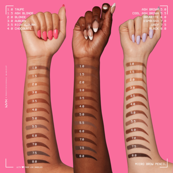 NYX Lápis de Sobrancelha Micro Brow Pencil Ultra Preciso, À Prova D Água e Longa Duração - Imagem 4