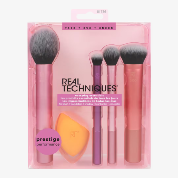 Real Techniques Kit de Pincéis Maquiagem Everyday Essentials + Esponja Miracle