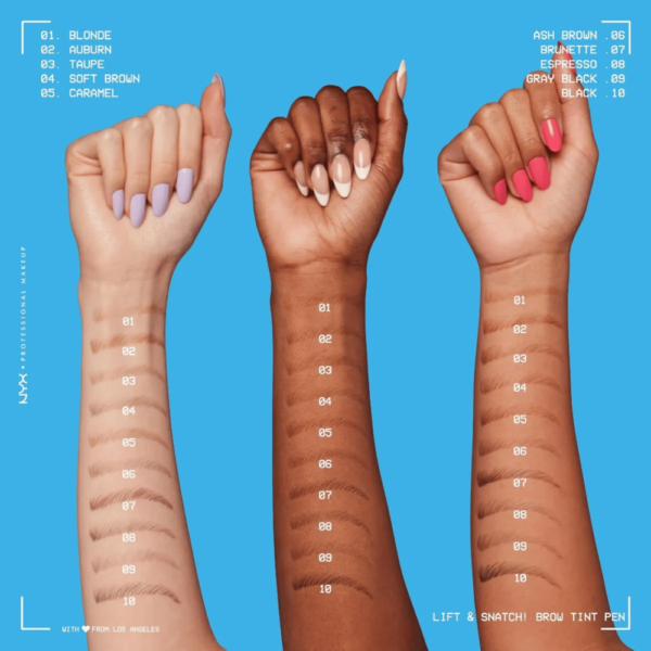 NYX Caneta para Sobrancelhas Lift & Snatch Brow Tint Pen - Efeito Fio a Fio - Imagem 5