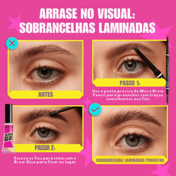 NYX Lápis de Sobrancelha Micro Brow Pencil Ultra Preciso, À Prova D Água e Longa Duração - Imagem 6