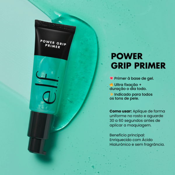 Elf Power Grip Primer Gel 24ml - Primer de Longa Duração que Maquiagem fixa o dia todo - Imagem 2