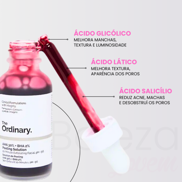 The Ordinary AHA 30% + BHA 2% Peeling Solution 30ml - Renovação e luminosidade para a pele - Imagem 2